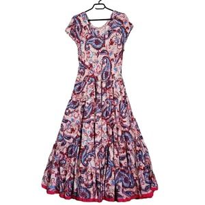 Soft Surroundings Kara Maxi Dress Framboise Paisley Size 1X Tiered Layered, NWT